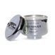113408 Candle in a glass candlestick Serenity Platinum White Cosy 240g
