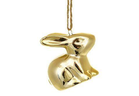495-548 Decorative figure-pendant Rabbit 5.5cm, color - gold