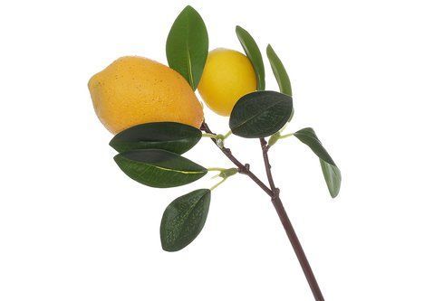 119-049 Decorative Lemon branch, 32cm, color - yellow with green