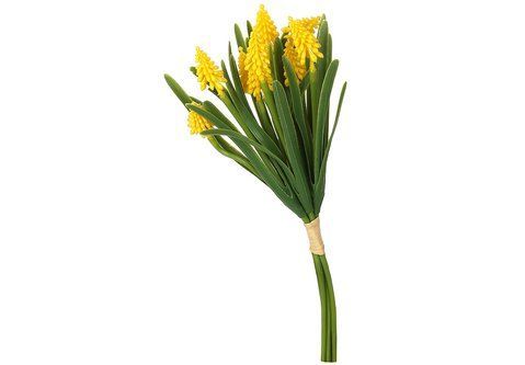 824-182 Muscari bouquet x10 flowers H33cm yellow