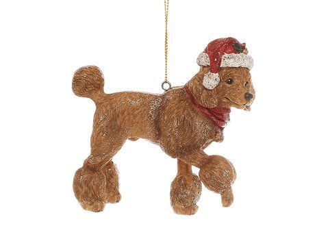 K07-53 Decorative pendant Poodle in a hat 10*4.5cm