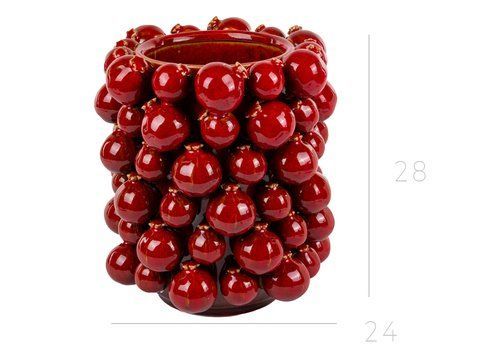 626-008 Vase Pomegranates 20x20x26 cm brown (ceramics)