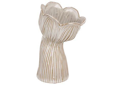 148-012 Ceramic vase 14*11.5*22cm Tulip beige