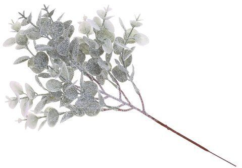 H39-072 Eucalyptus branch with "ice" coating 40cm