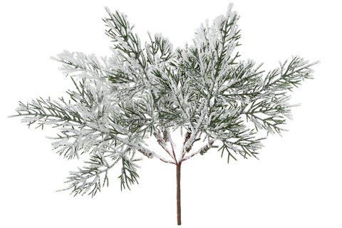 839-414 Decorative bouquet of snow-covered needles, 28cm