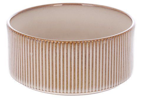 344-212 Ceramic bowl Modern line D14cm, color - beige