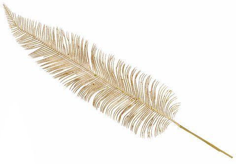 839-874 Decorative branch Feather 74cm, color - matte gold