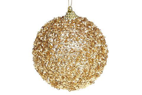 182-132 Christmas ball 8cm, color - gold