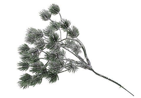 839-930 Cedar branch in silver glitter 25cm