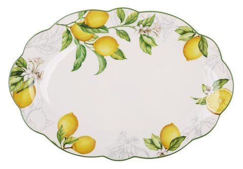 K107 Porcelain plate Sicilian lemon, 30*20.5*2cm