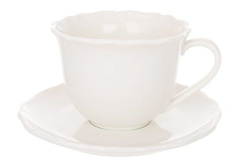 K184 Pure White porcelain set: 220ml cup with saucer