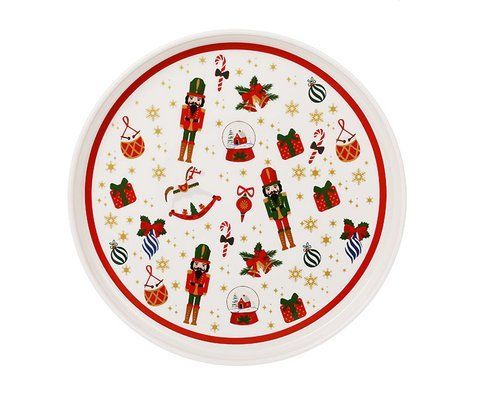 380-471 Plate with rim 24.5*2.5cm Christmas, 2 designs