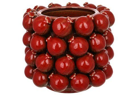 457-385  Ваза порцелянова Pomegranate 19*19*16см бордова 457-385 фото