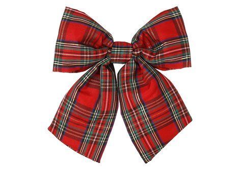 821-283 Decorative bow 13cm, color - red checkered