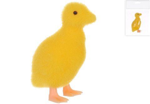 113-208  Decorative figurine duckling, 4*8.5cm, color - yellow