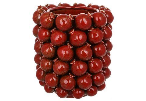 457-387  Ваза порцелянова Pomegranate 24*24*27см бордова 457-387 фото