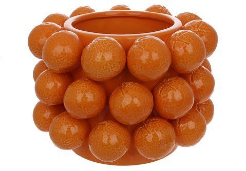 457-333 Orange porcelain vase D21*14cm