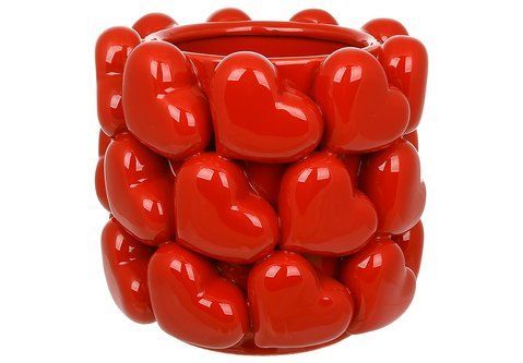 457-375 Heart porcelain vase D21*20cm