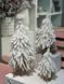 122-179 Decorative Christmas tree covered in snow in a jute bag, 12*12*20 cm, white color