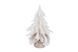 122-179 Decorative Christmas tree covered in snow in a jute bag, 12*12*20 cm, white color