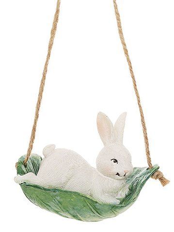 838-529 Decorative pendant Rabbit in a cabbage leaf