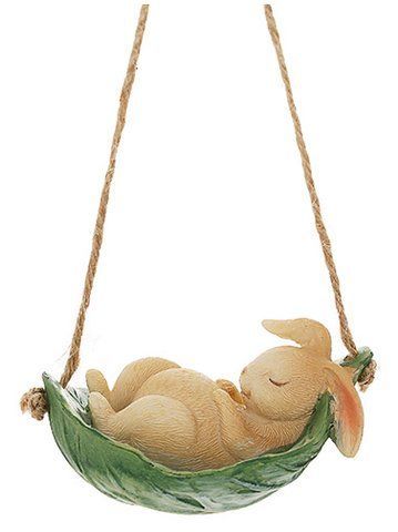 838-529-1 Decorative pendant Rabbit in a cabbage leaf