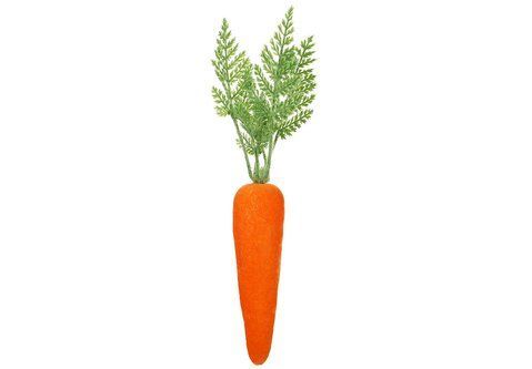 113-219 Easter decor Carrot with flock coating D5.5*37.5cm, color - orange